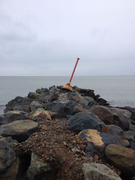 Arklow South Breakwater seen from Cove