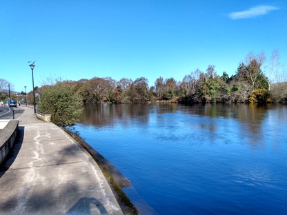 view along riverbank